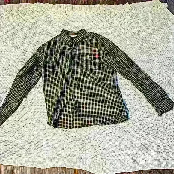 Mens WRK Brown Plaid Button Down Shirt Large - Picture 1 of 3
